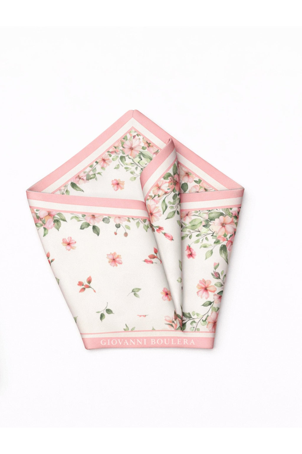 Pink Floral, Double-Sided Print, Super Hand Stitched, 16mm 100% Mulberry Twill Silk Shawl, Scarf