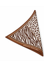 Double-Sided Leopard and Zebra Print, Super Hand Rolled Edges, 16mm Mulberry Twill Silk Scarf