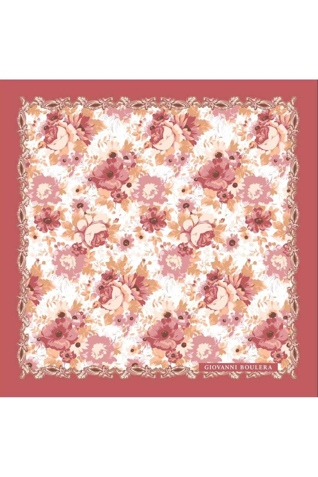 Golden Tones, Double Sided Print, Hand Rolled Hems, 16 mm Mulberry Twill Silk Shawl, Scarf
