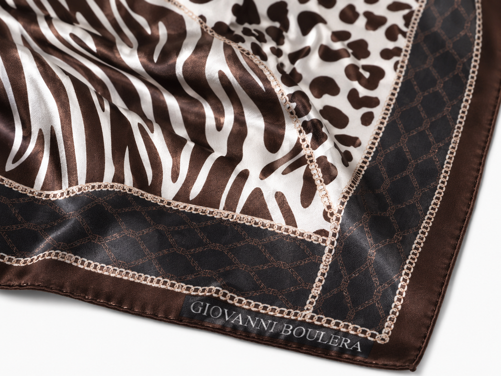Coffee leopard print 5101490 90cmx90cm