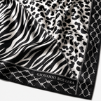 Black leopard print 5101590 90cmx90cm