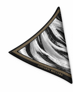 Black and White Silk Scarf Foulard Giovanni Boulera 4406950 50cmx50cm