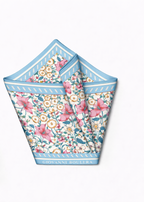 Pembe Çiçek Desenli Mulberry İpek Eşarp Giovanni Boulera 4304465 65cmx65cm