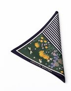 Yeşil,Çiçek Desenli Mulberry İpek Eşarp Giovanni Boulera 4304765 65cmx65cm