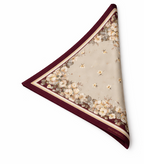 Zarif Çiçek Desenli Mulberry İpek Eşarp Giovanni Boulera 4305065 65cmx65cm