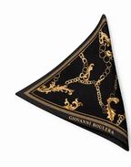 Zincir Desenli İpek Eşarp Giovanni Boulera 4100265 65 cm x 65 cm